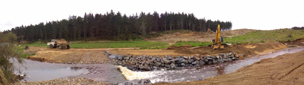 Illegal works on Te Arai weir 28 September 2016